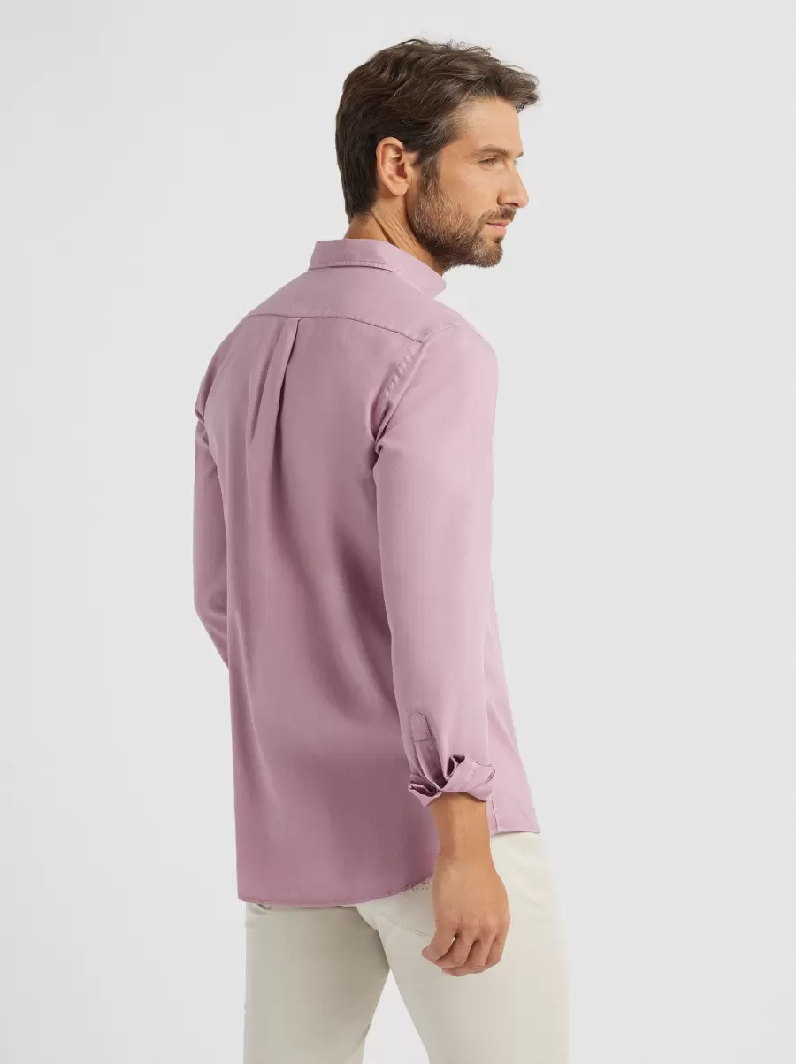 Hombre Álvaro Moreno Casual Camisa Panama Dye Burdeos - 3