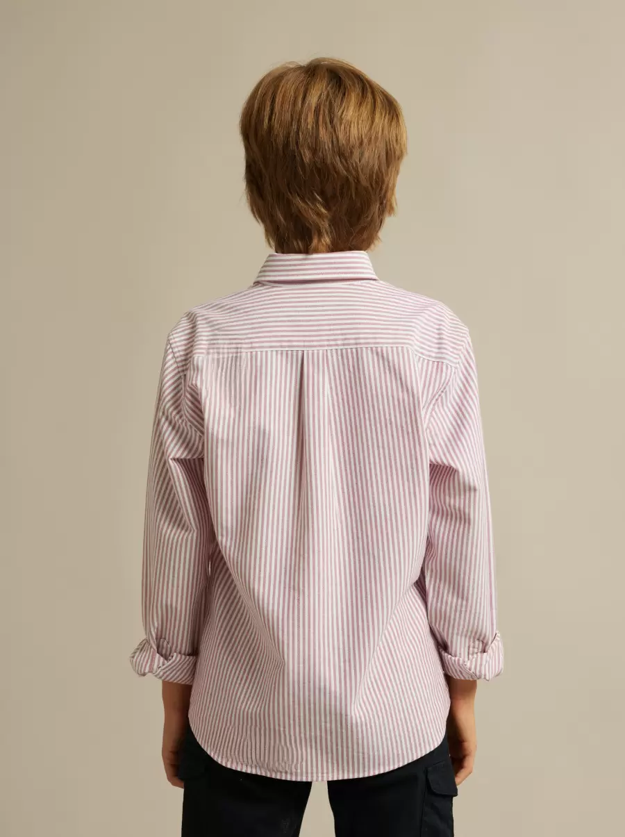 Niño Álvaro Moreno Camisa Oxford Stripes Kids Burdeos Camisas - 2