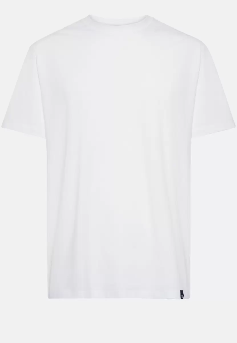 Hombre Camisetas Camiseta De Algodón Supima Elástico Boggi Milano Moda - 3