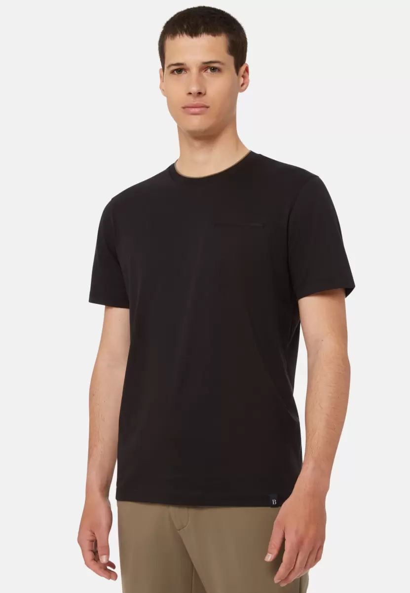 Productos Recomendados Camiseta De Punto Jersey De Algodón Tencel Hombre Camisetas Boggi Milano - 1
