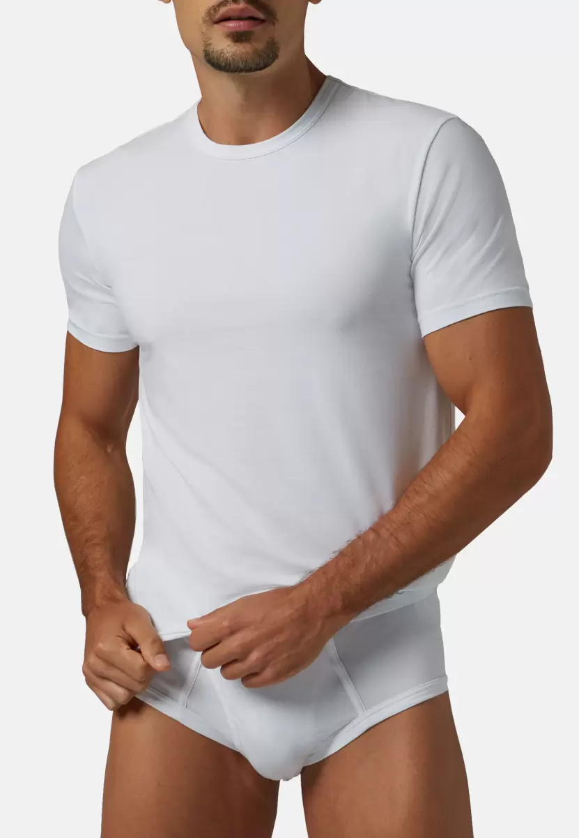 Boggi Milano Hombre Precio De La Actividad Camiseta En Punto De Algodón Elastificado Ropa Interior Y Pijamas - 1