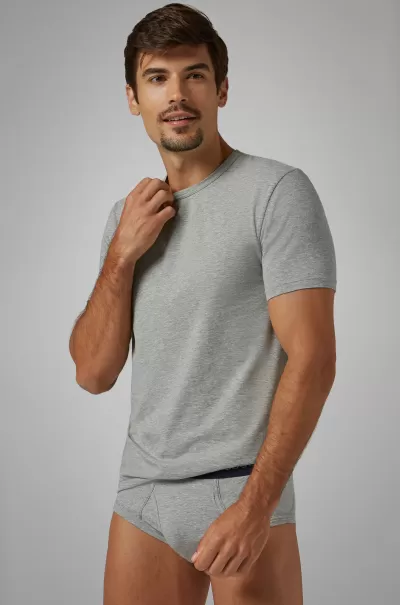 Camiseta En Punto De Algodón Elastificado Boggi Milano Conveniencia Camisetas Hombre